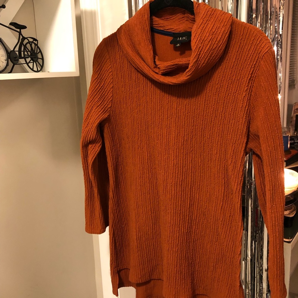 Anthropologie W5 cowl neck orange sweater